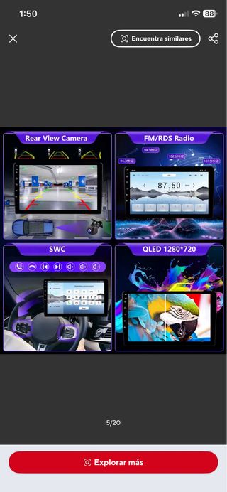 Pantalla 9” CarPlay Ford Kuga 2013-2019 nueva