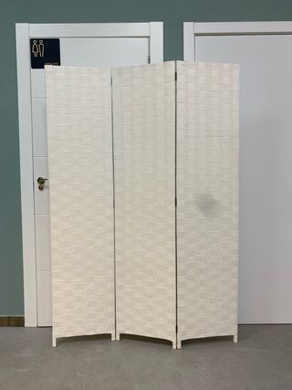 Biombo divisor blanco 4 paneles