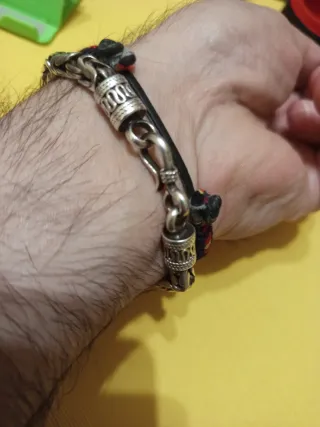 Pulsera  cordón de Plata 925,Balinesa