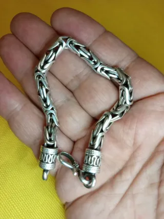 Pulsera  cordón de Plata 925,Balinesa