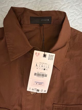 Mono Zara marrón sin mangas