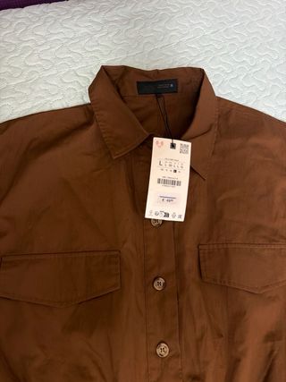 Mono Zara marrón sin mangas