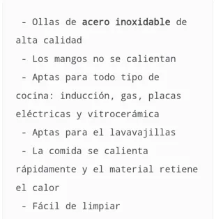Ollas Acero Inoxidable Sin Usar