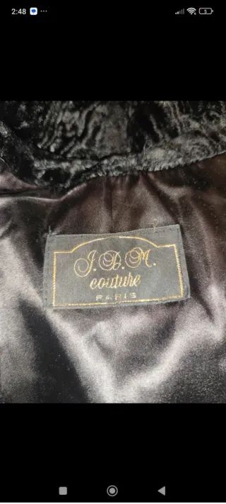 Abrigo Couture Paris Negro Talla L