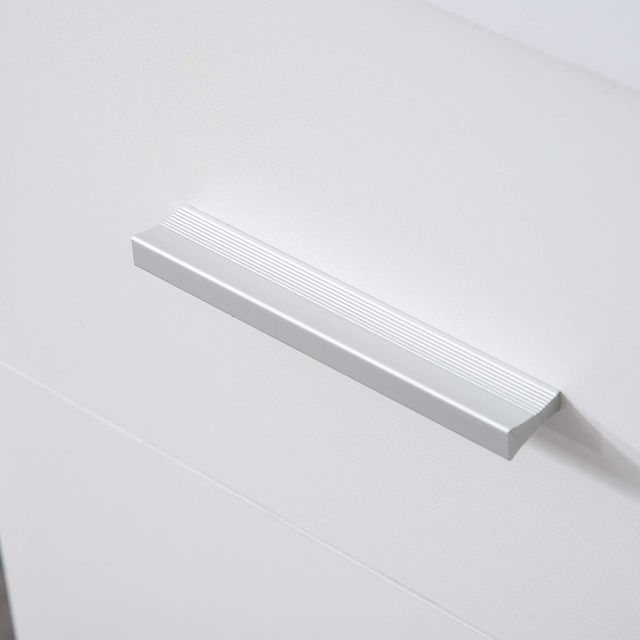 Escritorio Angular Moderno de Madera con Cajón, Armario y Estantes, Mobiliario para Oficina y Casa, Blanco