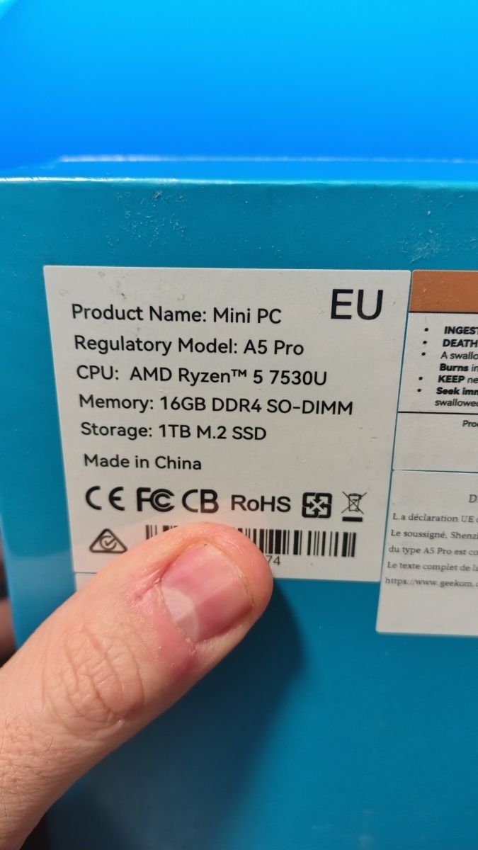 Mini PC (PRECINTADO) GEEKOM A5 Pro Edición 2026 afbeelding 3