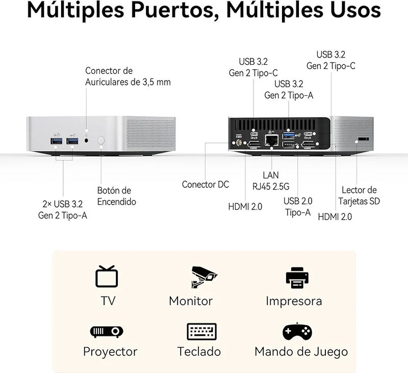 Mini PC (PRECINTADO) GEEKOM A5 Pro Edición 2026 afbeelding 8