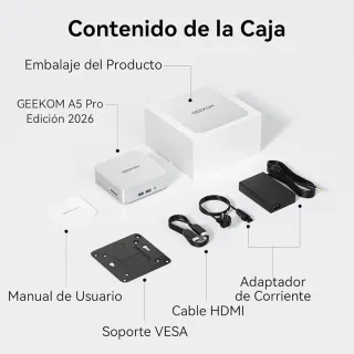 Mini PC (PRECINTADO) GEEKOM A5 Pro Edición 2026