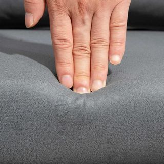 Silla Giratoria a 360° con Altura Regulable en Poliéster, Silla Moderna con Cojín, Soporte Lumbar y Reposabrazos, 60X60X79-91 Cm, Gris Oscuro