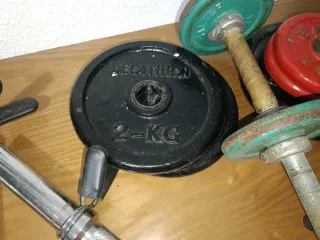 Pesas y mancuernas + banco