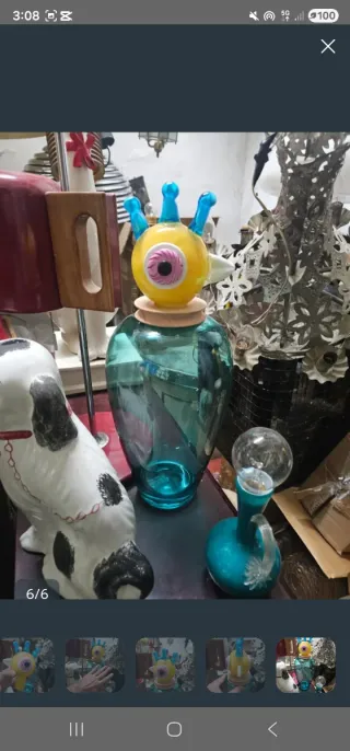 Jarrón Murano Grande Pájaro