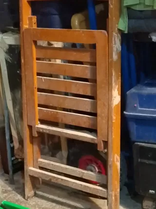 Sillas plegables madera antiguas