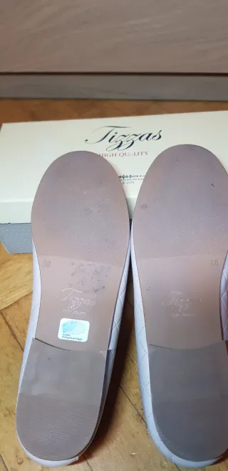 Manoletinas Tizzas Beige/Rosa Talla 38