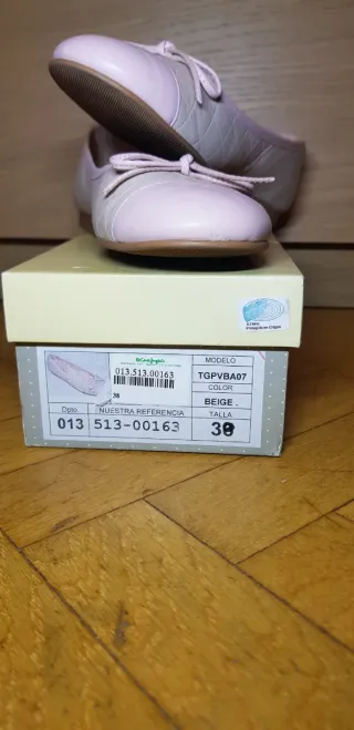 Manoletinas Tizzas Beige/Rosa Talla 38