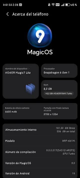 Honor Magic 7 Lite Rosa