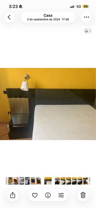 Cabecero y mesitas de noche