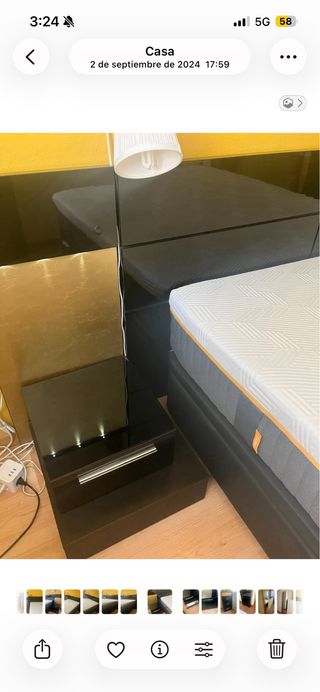 Cabecero y mesitas de noche