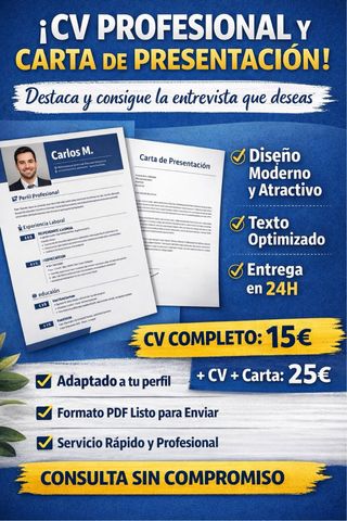 CV Profesional + Carta de Presentación 24h