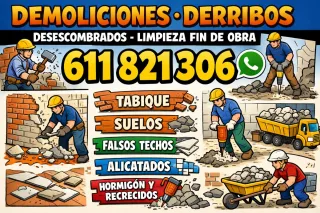 Demoliciones y desescombrados Burgos bajos precios