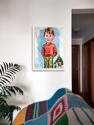 Caricatura artesanal personalizada tipo cómic