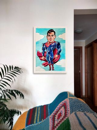 Caricatura artesanal personalizada tipo cómic