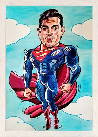 Caricatura artesanal personalizada tipo cómic