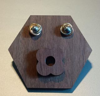 Pendientes acero inox bañados oro