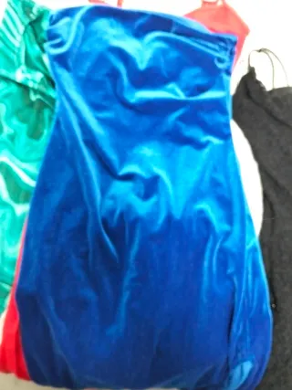 Vestido azul de terciopelo