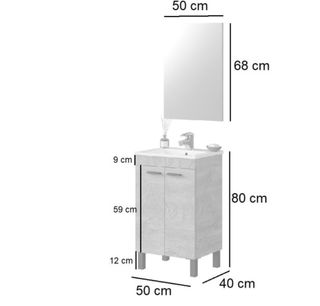 Mueble de baño  con espejo