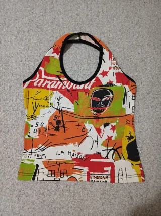 Top estampado multicolor