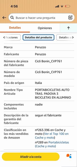 Portabicicletas Peruzzo Padova 3 Bicicletas