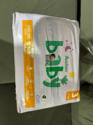 Pañales Auchan Baby Talla 3 (4-9kg) - 90 uds