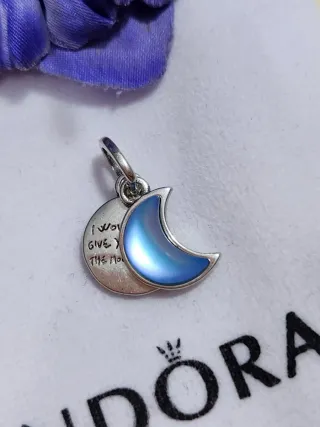 Colgante Pandora Luna Creciente Doble