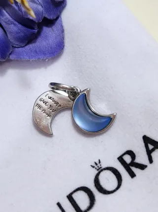 Colgante Pandora Luna Creciente Doble