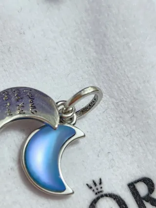 Colgante Pandora Luna Creciente Doble