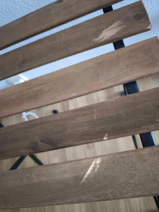 Mesa plegable jardín madera y metal