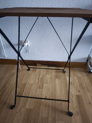 Mesa plegable jardín madera y metal