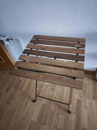 Mesa plegable jardín madera y metal