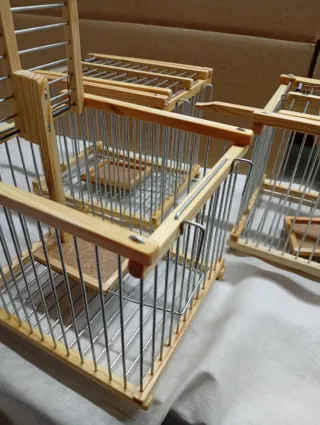 Lote de 3 jaulas para pájaros