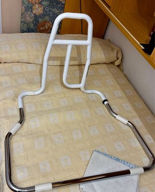 Barandilla de cama metálica blanca