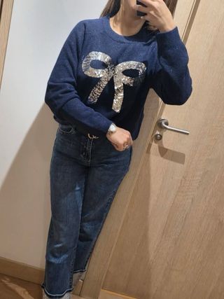 Abrigo gris largo mujer