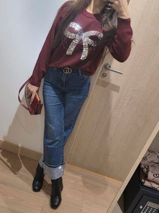 Abrigo gris largo mujer