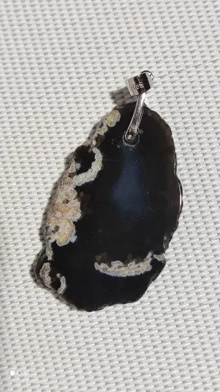 Colgante Ágata Negra Plata 925.