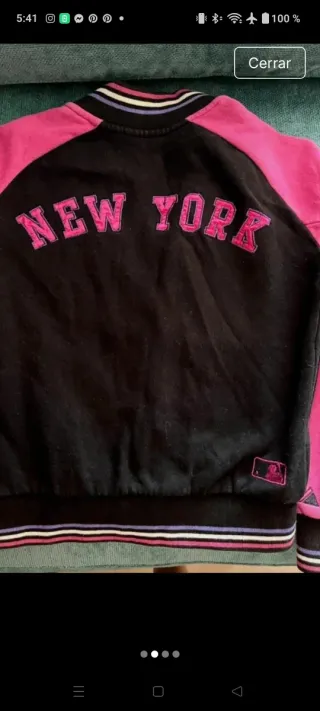 Chaqueta Yankees Negra y Rosa