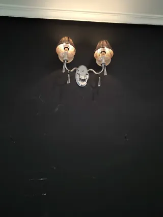 Lámpara de Lujo 12 Brazos + aplique a juego.