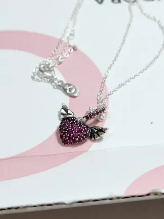 Gargantilla Pandora Corazón Con Alas De Ángel