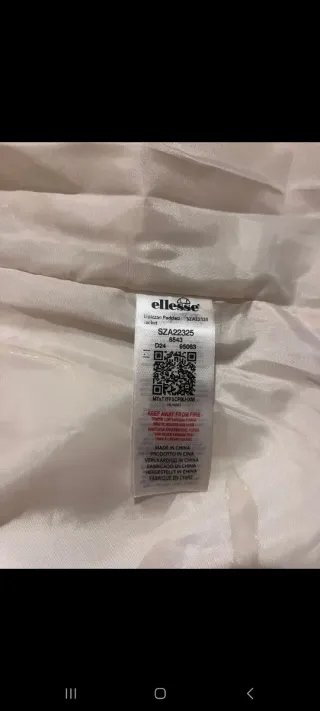 Chaqueta Ellesse Acolchada Blanca Talla XS