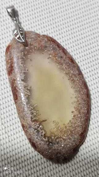 Colgante Ágata Amarilla Plata 925