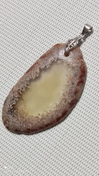 Colgante Ágata Amarilla Plata 925