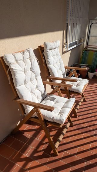 Sillón butaca madera y tela